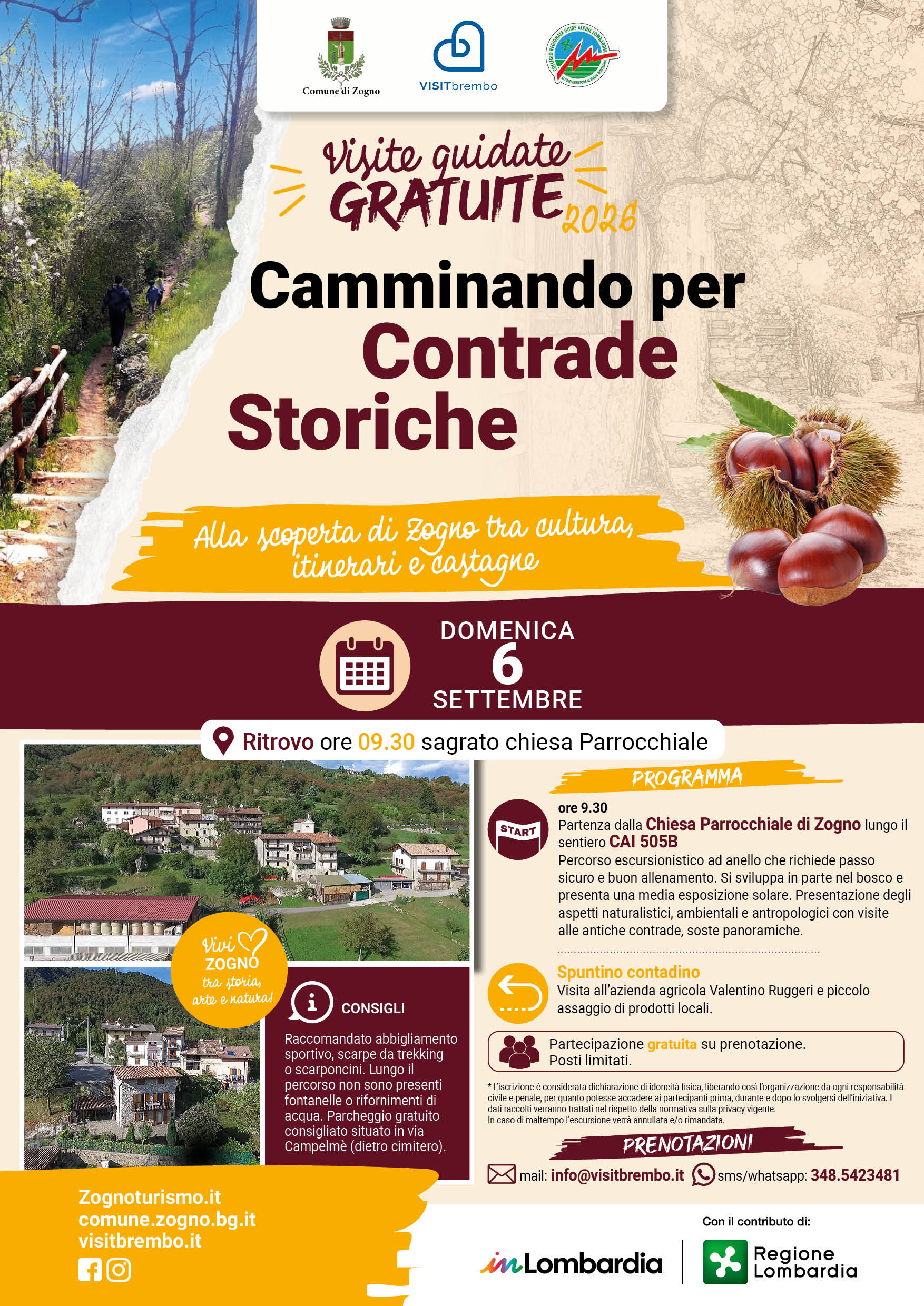 Locandina dell’evento Camminando per Contrade Storiche