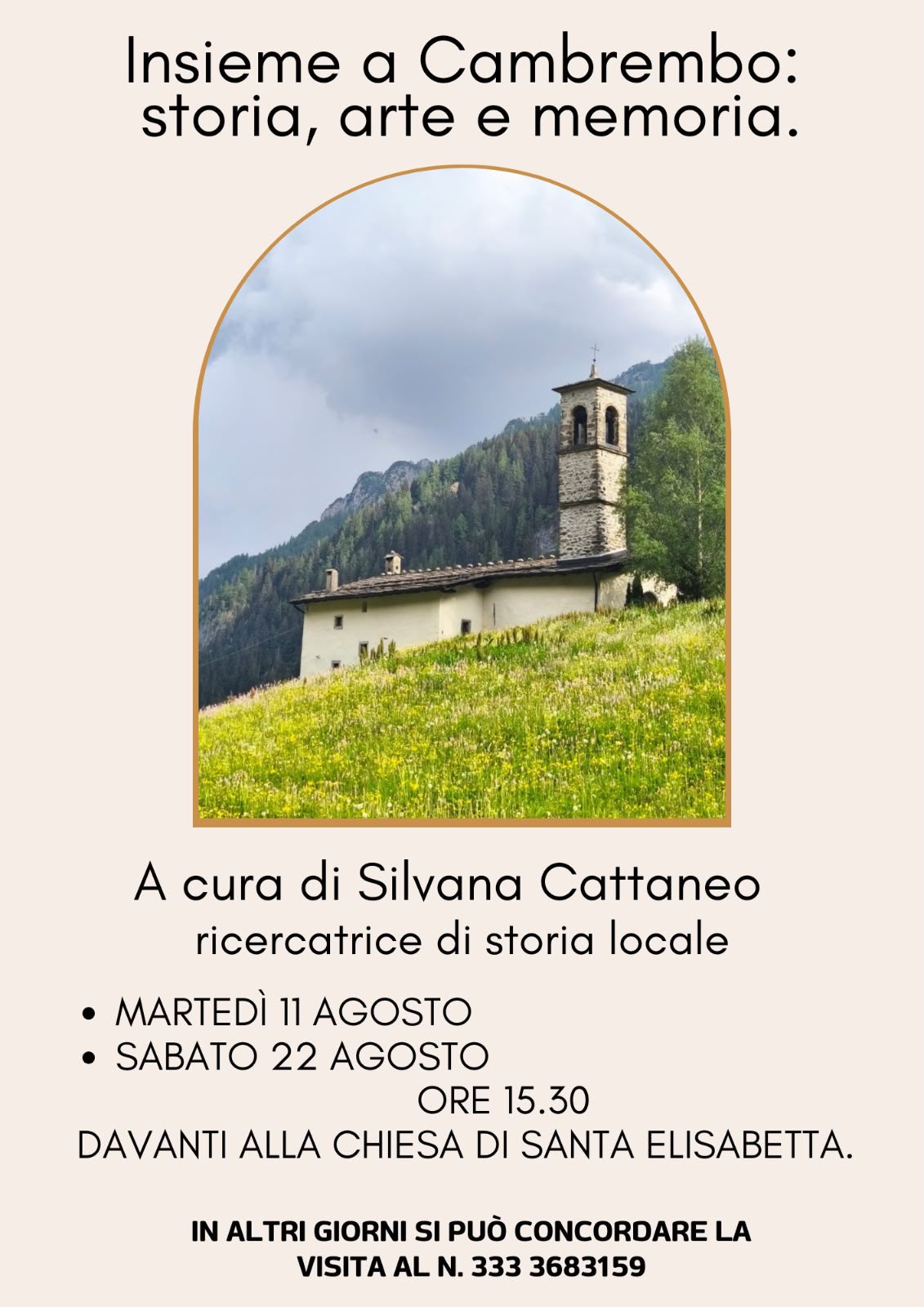 Locandina dell’evento Insieme a Cambrembo: storia, arte e memoria