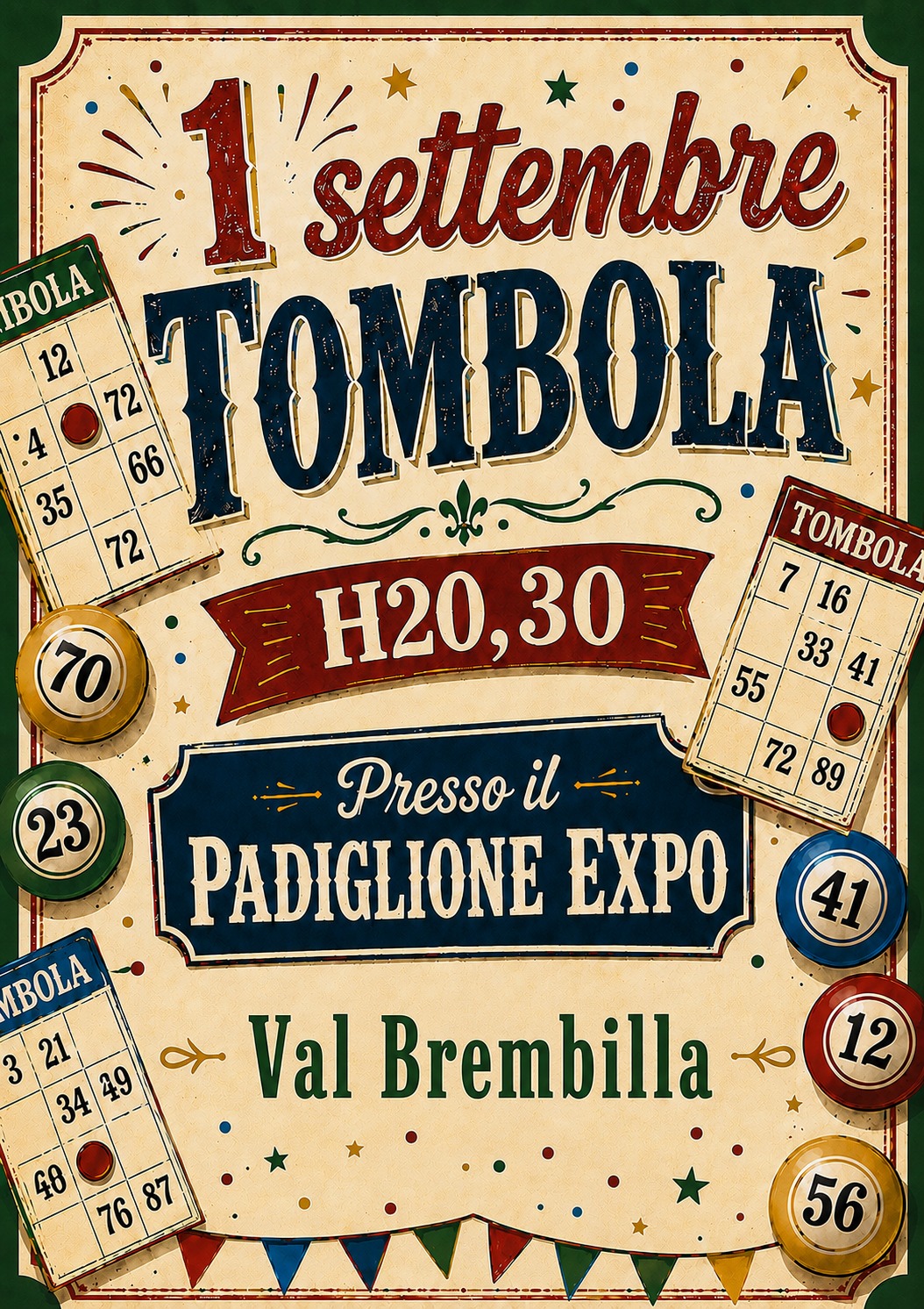 Locandina dell’evento Tombola a Valbrembilla