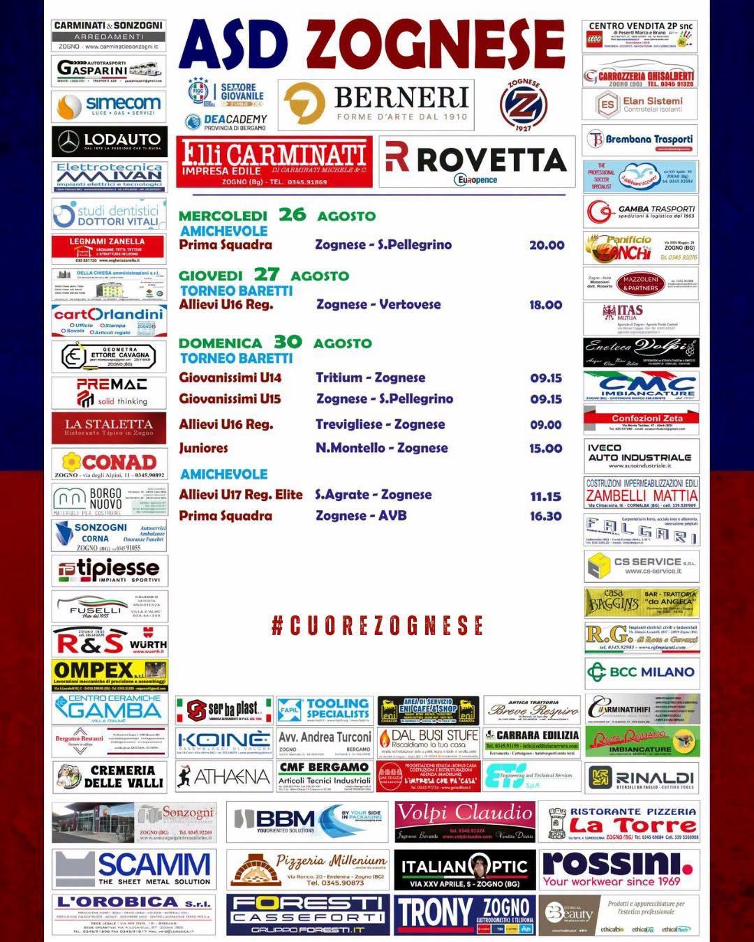 Locandina dell’evento ASD Zognese