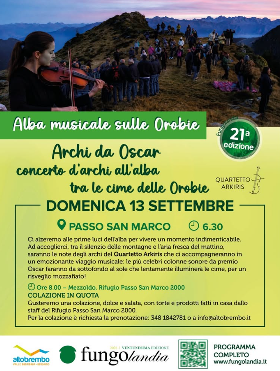 Locandina dell’evento Alba Musicale sulle Orobie