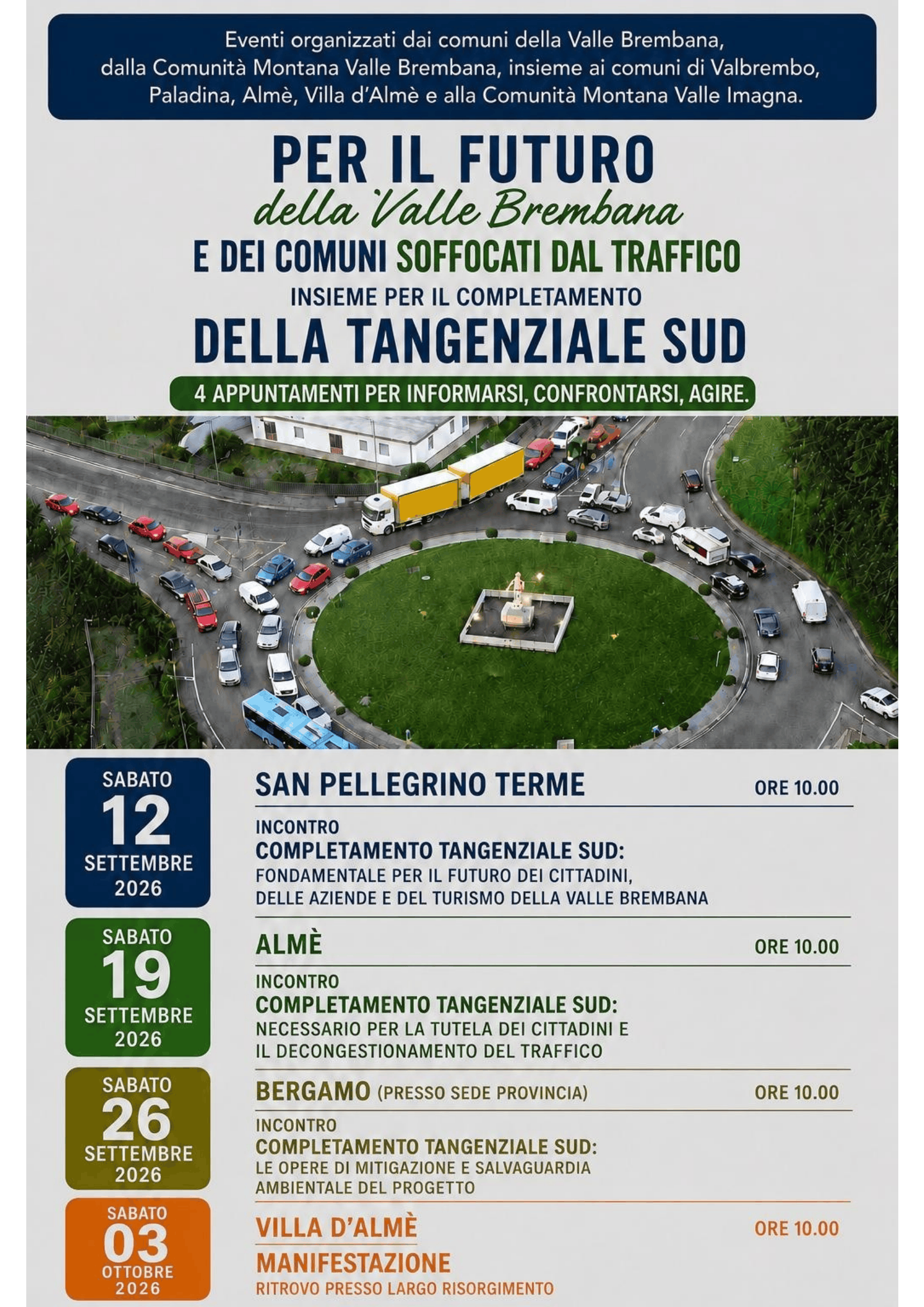 Locandina dell’evento Per il futuro della Valle Brembana