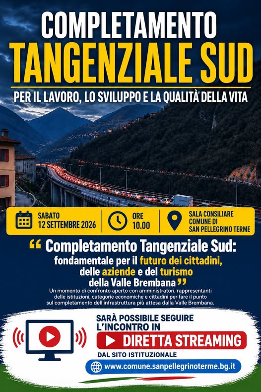 Locandina dell’evento Completamento Tagenziale Sud