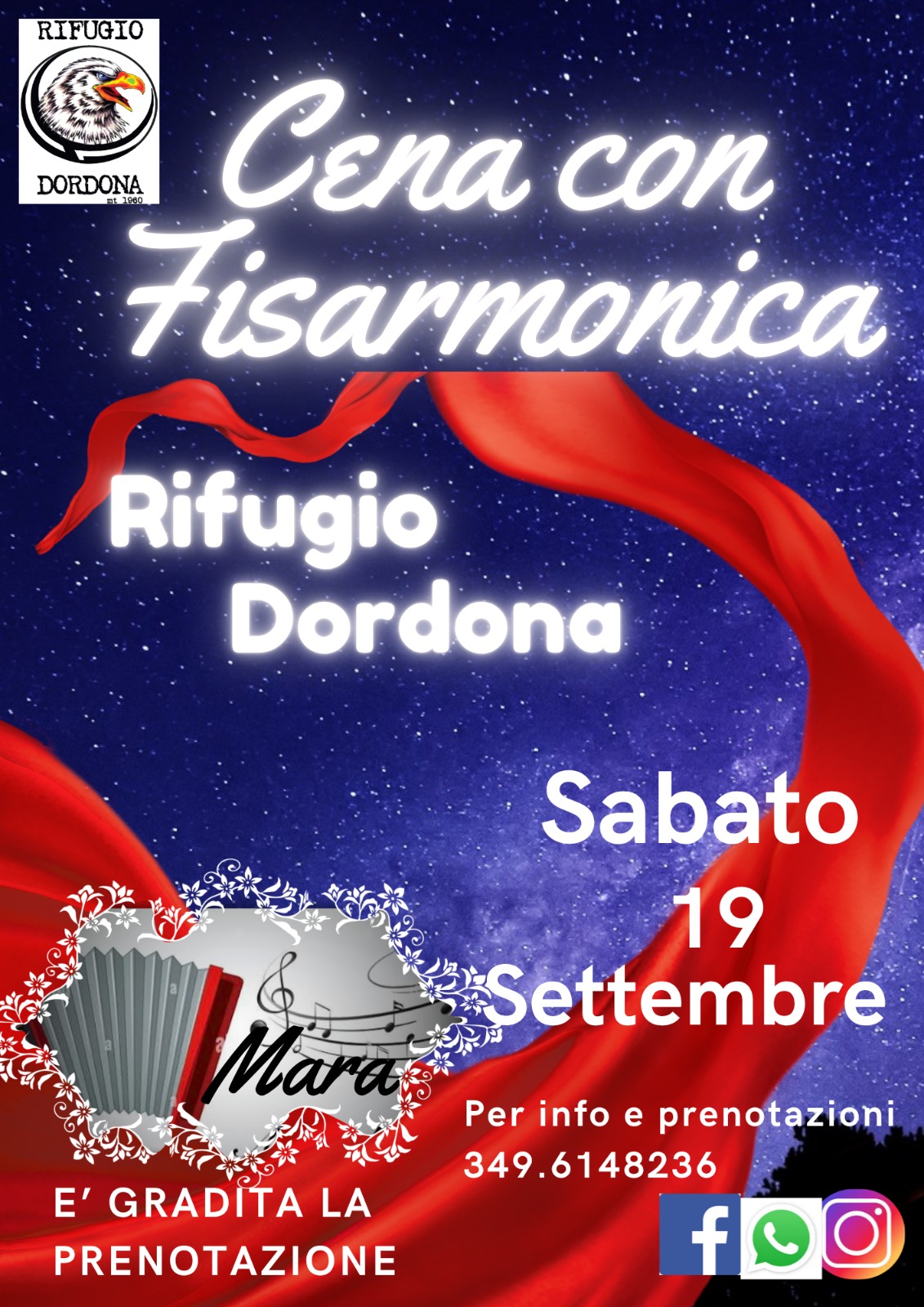 Locandina dell’evento Cena con Fisarmonica