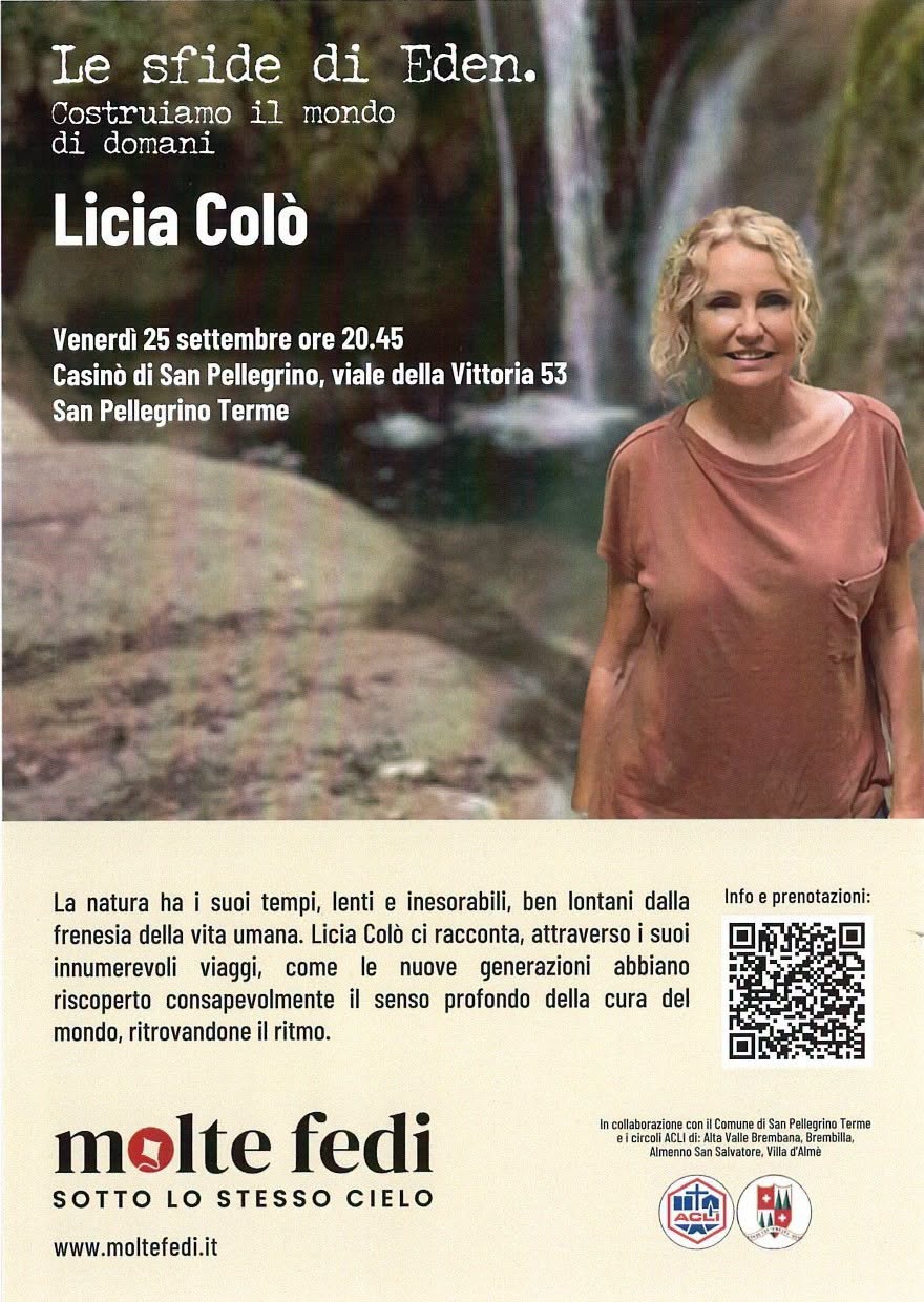 Locandina dell’evento Le sfide di Eden. Costruiamo il mondo di Domani
